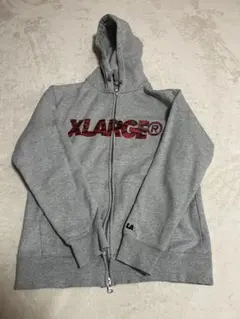 XLARGE グレー ジップアップパーカー