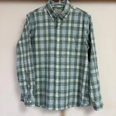 L.L.Bean 緑系チェック ボタンダウンシャツ