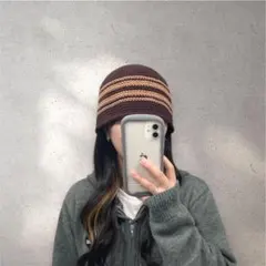 クロシェハット　クラッシャーハット　ビーニー　バケハ　バケットハット　　男女兼用