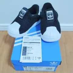 ▶新品未使用◀adidas／12cm もこもこ スリッポン スニーカー