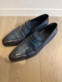 特注55万 新品 Berluti アンディ メタリックブルー ローファー 7.5 特注55万 新品 Berluti アンディ メタリックブルー ローファー 7.5