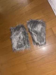 グレー　レッグウォーマー