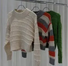 LOW GAUGE MINIMAL KNIT TOP アイボリー