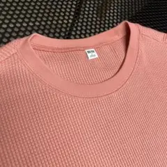 UNIQLO ワッフル S サーマル ピンク カットソー archive レア