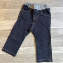 MIKIHOUSE ダークブルー デニム風 ボトムス 80