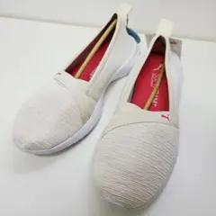 PUMA プーマ アデリーナ スリッポン スニーカー ホワイト 24.5cm