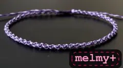 【紫×白】ブレスレットアンクレットミサンガ“送料込み”