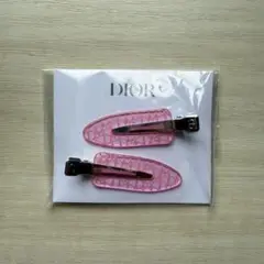 DIOR ディオール ヘアクリップ 2個セット ピンク ノベルティ