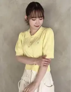 【POLO BCS コラボ】ケーブルポロニットトップス