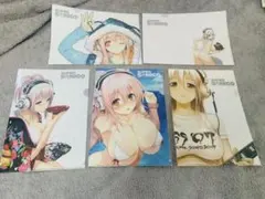 クリアファイル　すーぱーそに子 とらくじ A4 全5種セットのサムネイル