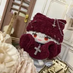 猫耳帽子+ポンチョwr【匿名配送】にじぱぺっと　にじぱぺ　ぱぺ服　帽子　ぬい服