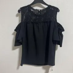 INGNI ブラック レースオフショルダー ノースリーブ/新品未使用/値札付き