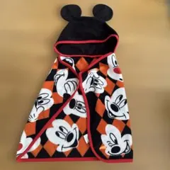 【美品】ミッキーマウス フード付きブランケット