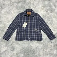 【新品未使用】OLD CROW ウールチェック S〈定価定価76,780円〉 新同定価76780 OLD CROW スポーツ チェック ジャケット ブルー L