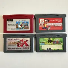 ゲームボーイアドバンス ソフト 4本セット マリオ/カスタムロボ/ムシキング 他