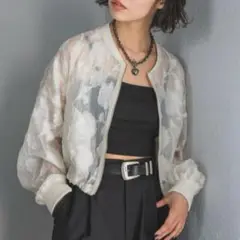 新品タグ付き　PAGE BOYシアージャガードブルゾン
