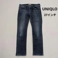 UNIQLO ユニクロ ヒートテック デニムパンツ 27インチ ブルー