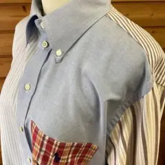 ポロ　バイ　ラルフローレン　マルチカラークレイジーパターン　ポロ刺繍長袖シャツ