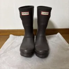HUNTER ハンター ショート レインブーツ ブラウン　チョコレート　23㎝