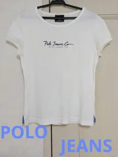 Polo Jeans Co. 半袖Tシャツ ホワイト　フレンチスリーブ　ロゴ