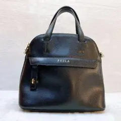 【美品】FURLA フルラ　パイパー　M ハンドバッグ 2way 黒　イタリア製 FURLA 【並行輸入品】フルラ パイパー ショルダーバッグ