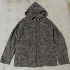 BEAMS HEART グレー迷彩柄 フード付きパーカー L