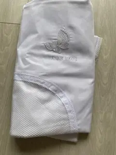 HANAEMORI 蝶刺繍 掛け布団カバー ホワイト