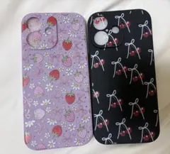 【新品未使用】iPhone17用ソフトケース チェリーデザイン