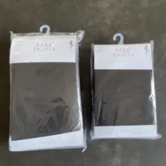 FAKE TIGHTS M-L ブラック2枚セット(厚手と薄手)