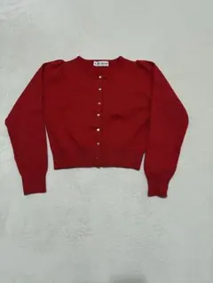 TINA:JOJUN ニットショート丈カーディガン M ハートの金ボタン