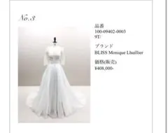 モニークルイリエ　ウェディングドレス  Aライン袖あり