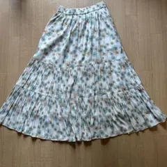 花柄フレアロングスカート