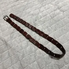 ブラウン穴あきデザインベルト