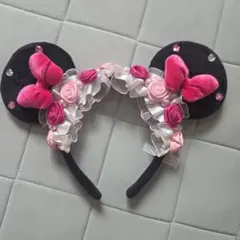 ミニー　カチューシャ　バラ