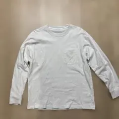 1*o様 GU ジーユー ホワイト 長袖シャツ フロントポケット付き