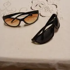 サングラス 2点セット ブラック/ブラウン