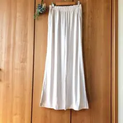 ☘️【アズール】イージーパンツ スリット アイボリー ストレッチ