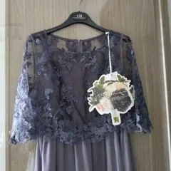 GIRL・花柄レース切替ミモレ丈フレア結婚式パーティードレスタグ付き新品未使用品