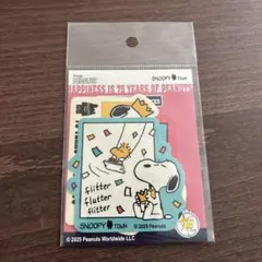 75周年HAPPINESS ステッカー3枚セット　PEANUTS スヌーピー