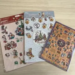 【レア物☆】ディズニー クリスマス ハロウィン シールセット 3種