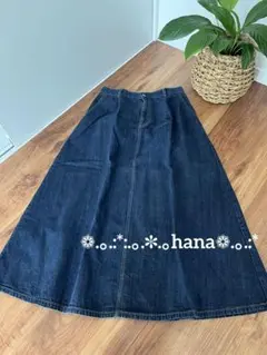 ❁春　GU デニムロングフレアースカート　ゆったり★