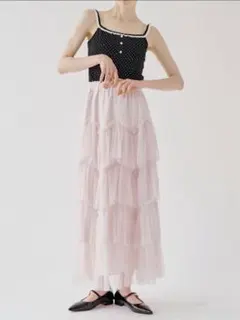 完売品 Ballerina tulle glitter tiered skirt