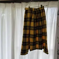 昭和レトロ 古布 布団皮 格子柄 ピエロもんぺ サルエル モンキーパンツ 昭和レトロ 古布 布団皮 格子柄 ピエロもんぺ サルエル モンキーパンツ