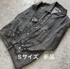 DoublefocusケミカルデニムジャンパーブラックウォッシュS新品
