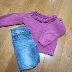 baby GAP 長袖ニット 2years　ジーンズ付き