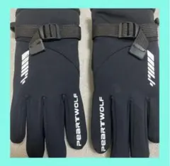 PEARLWOLF ブラック グローブ ウィンタースポーツ用