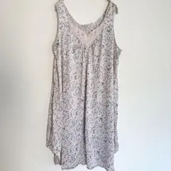 花柄 ノースリーブ チュニック Vネック レース インナー おしゃれ