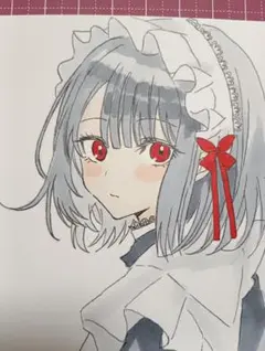 フ*ン様 手描きイラスト 女の子 アナログ オリジナル