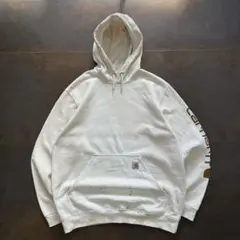 USA規格　carhartt カーハート　ヘビーウェイト　パーカー　ワーク　白