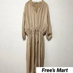 ୨୧ フリーズマート ロングワンピース 前開き Vネック カーディガン 七分袖
